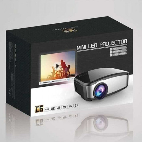 CHEERLUX C6 Mini Portable LED Projector - Black